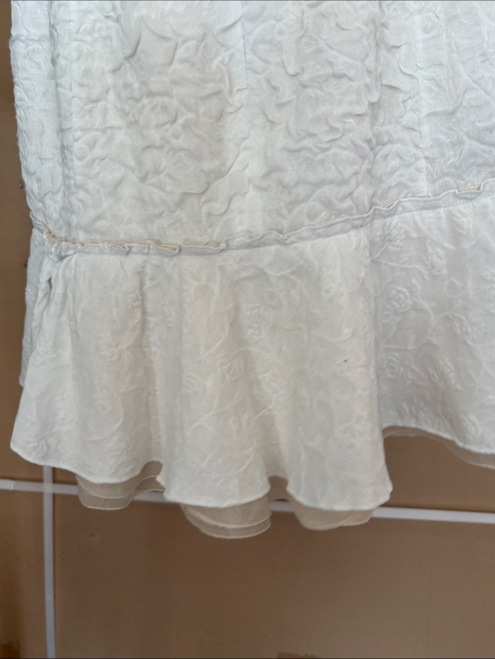 Nina Ricci Ivory Textured Mini Dress - Picture 6 of 6